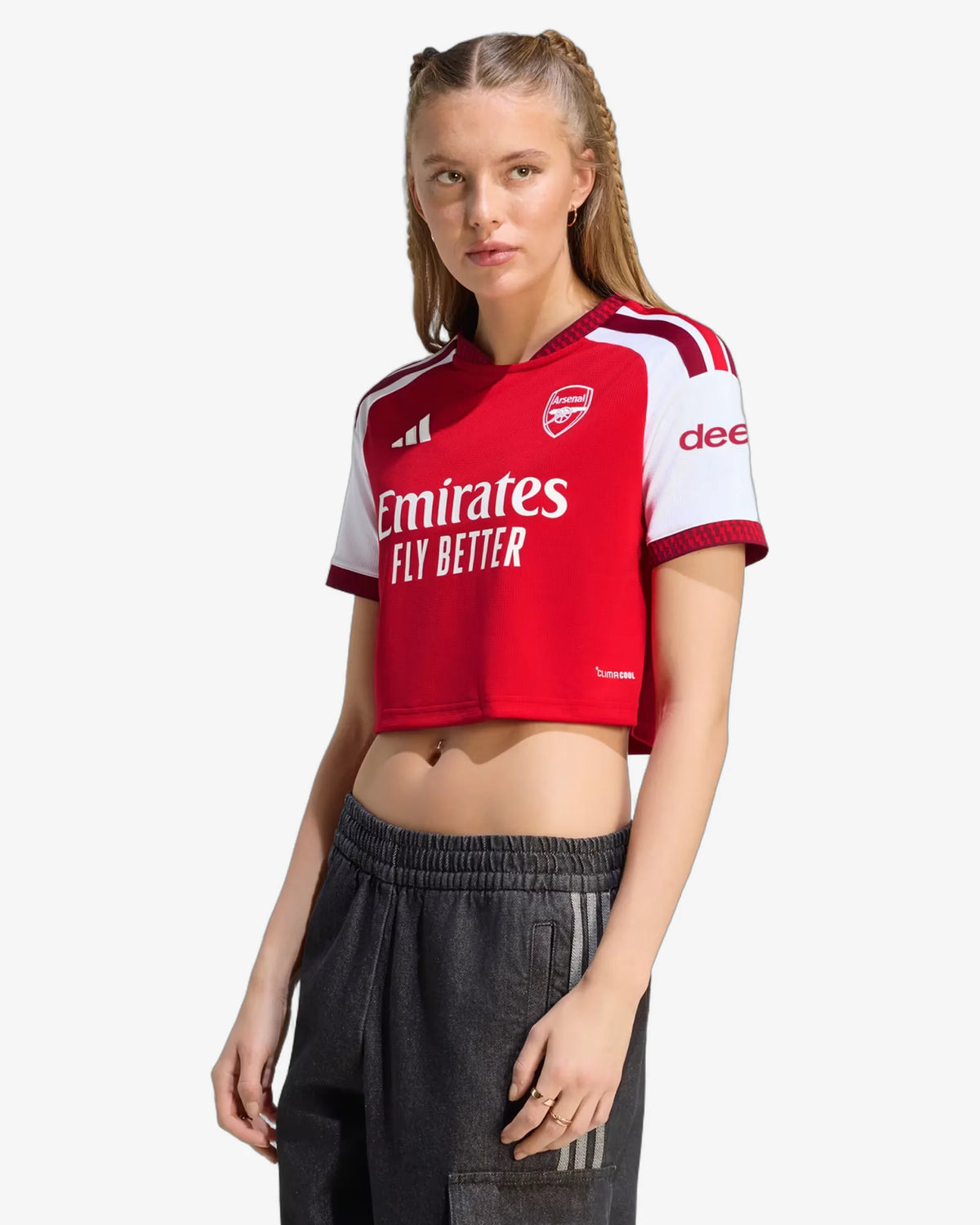 Arsenal 26-27 Home Cropped Jersey - Front View