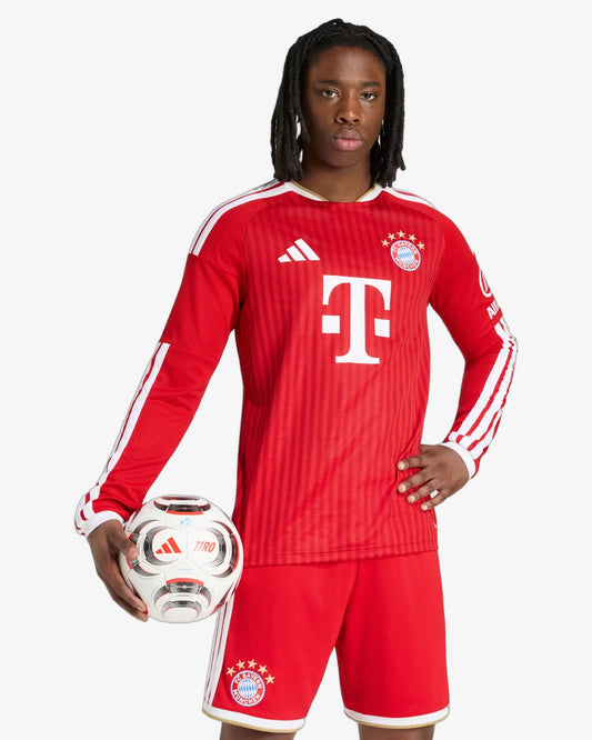 Bayern Munich 26-27 Long Sleeve Home Jersey - Front View