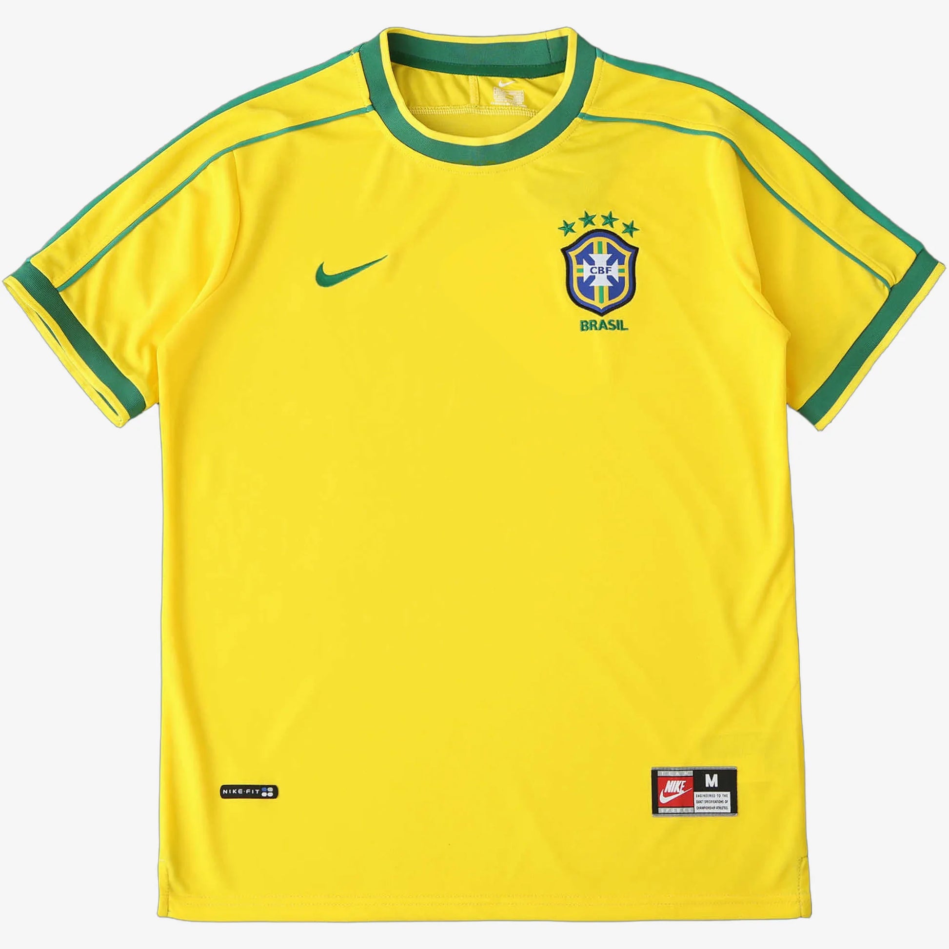 Brazil 1998 Home Retro Jersey - Front View