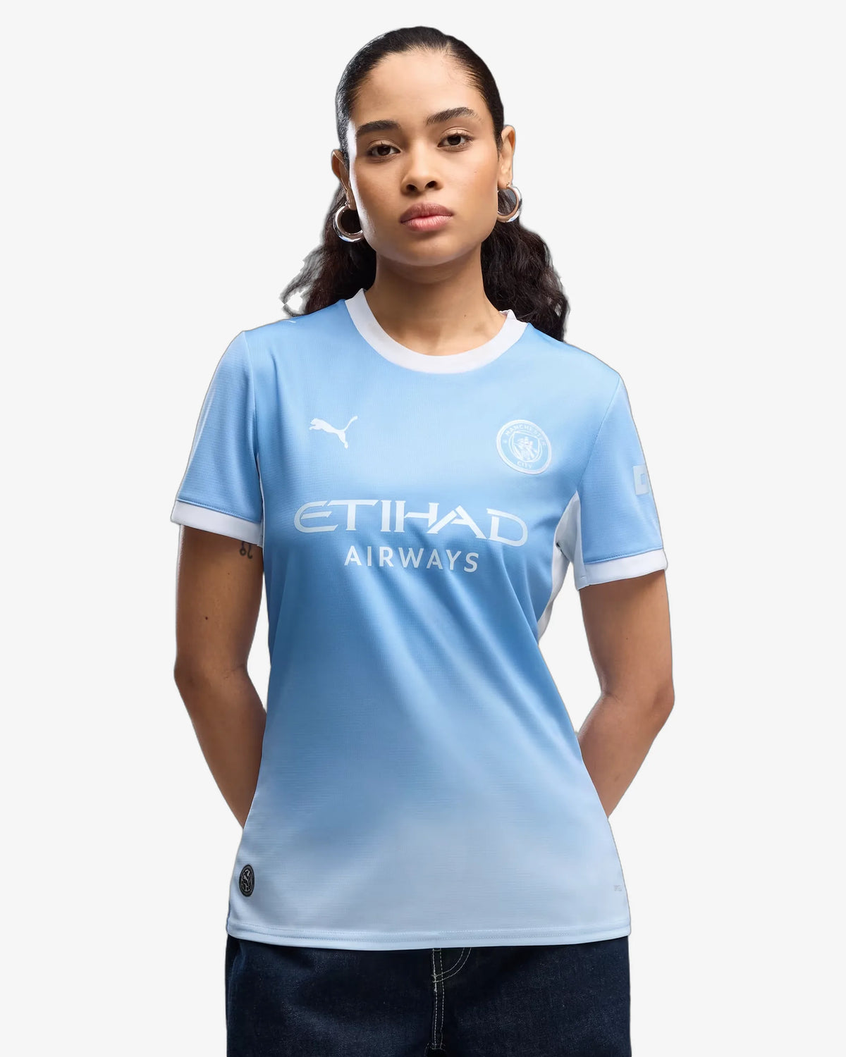 Manchester City 26-27 Home Women's Jersey - Front View
