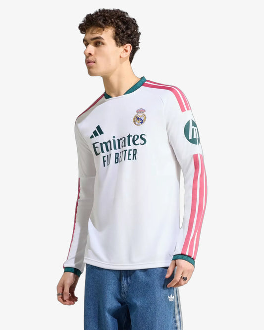 Real Madrid 26-27 Long Sleeve Home Jersey - Front View