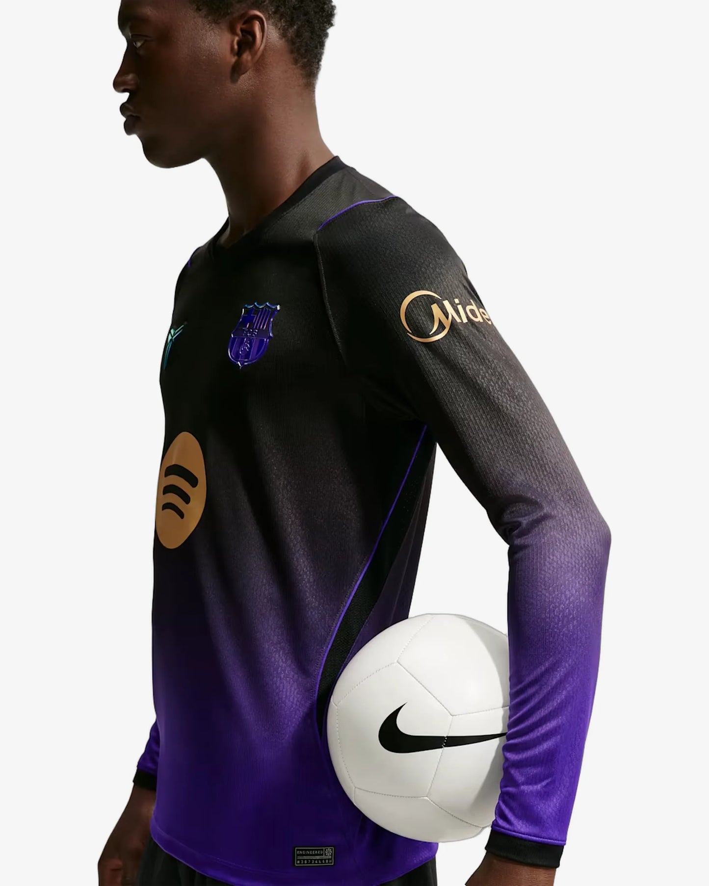Barcelona 26-27 Long Sleeve Away Jersey