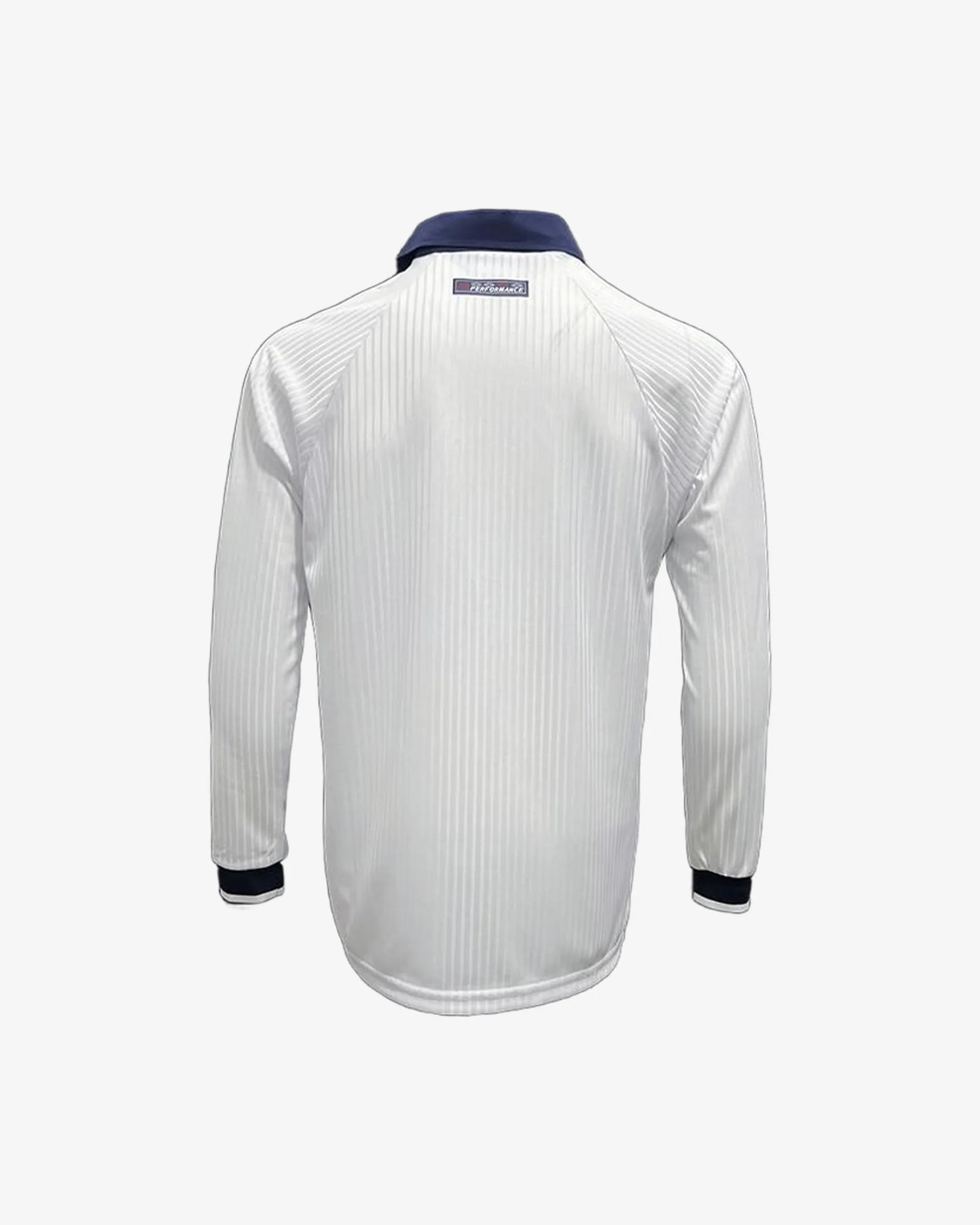 England 1998 Retro Long Sleeve Home Jersey - Back View