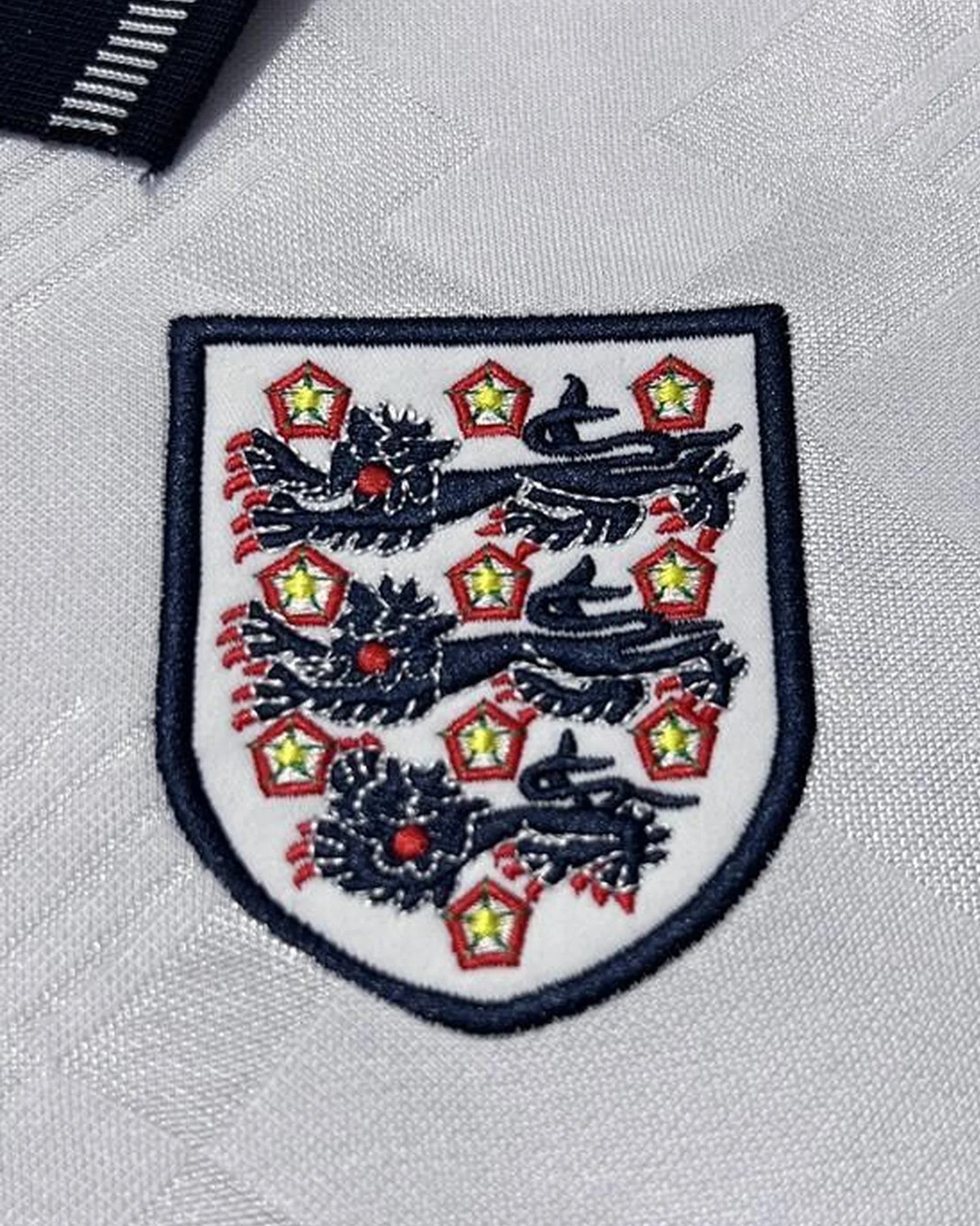 England 1990 Retro Home Jersey - Detail