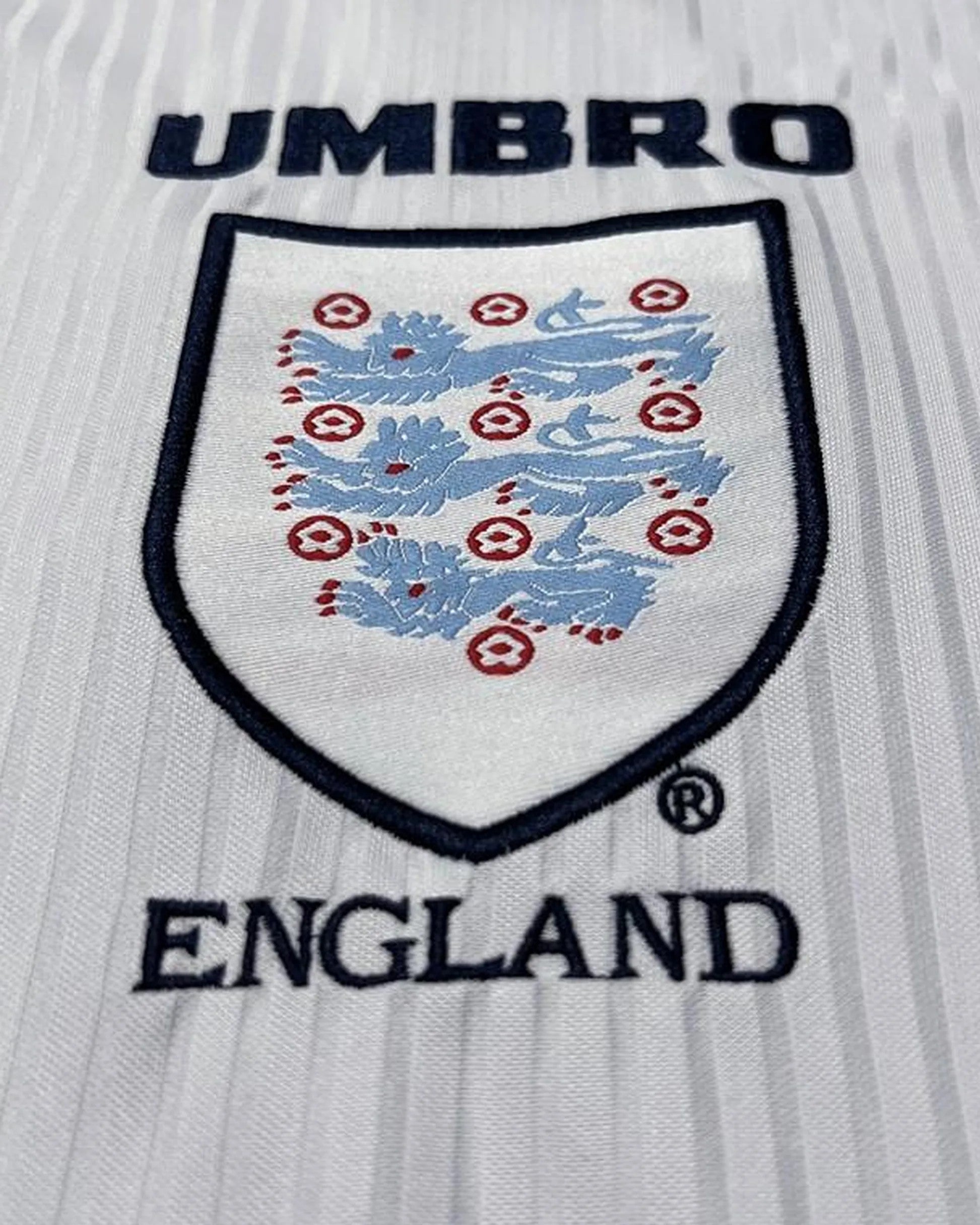 England 1998 Retro Home Jersey - Detail
