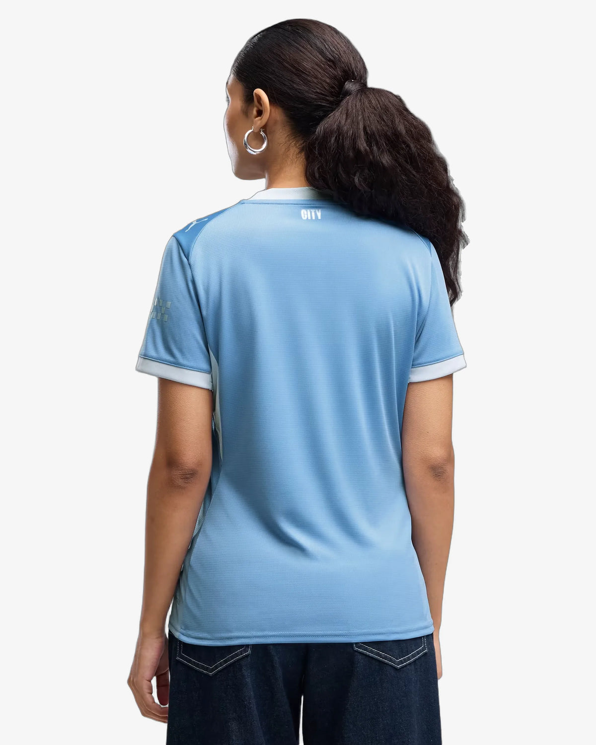 Manchester City 26-27 Home Women's Jersey - Back View