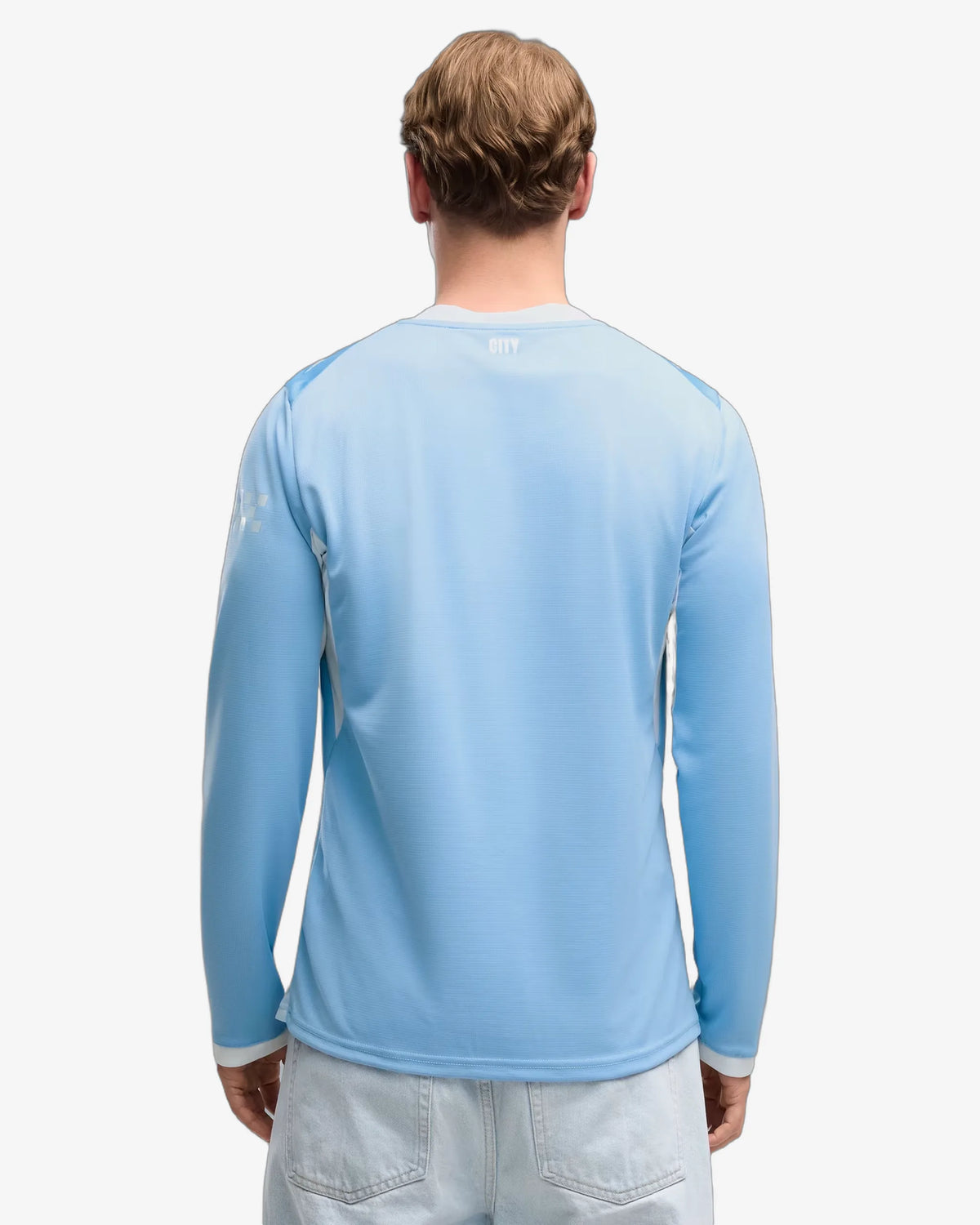 Manchester City 26-27 Long Sleeve Home Jersey - Back View