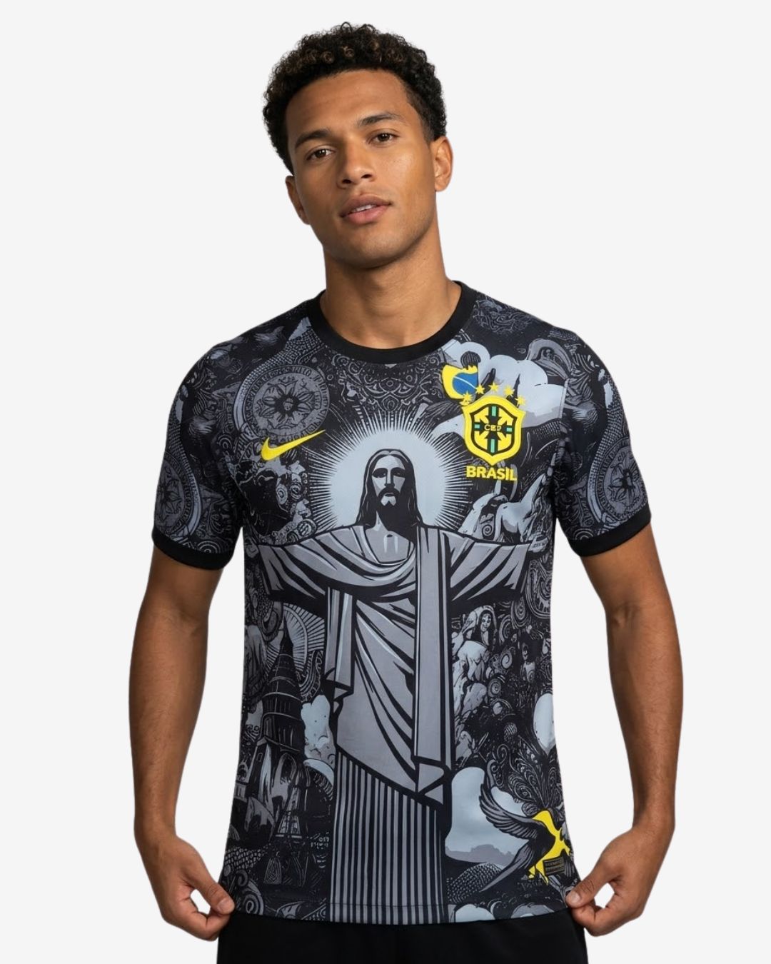 Brazil "Jesus" Christ the Redeemer Jersey - Black