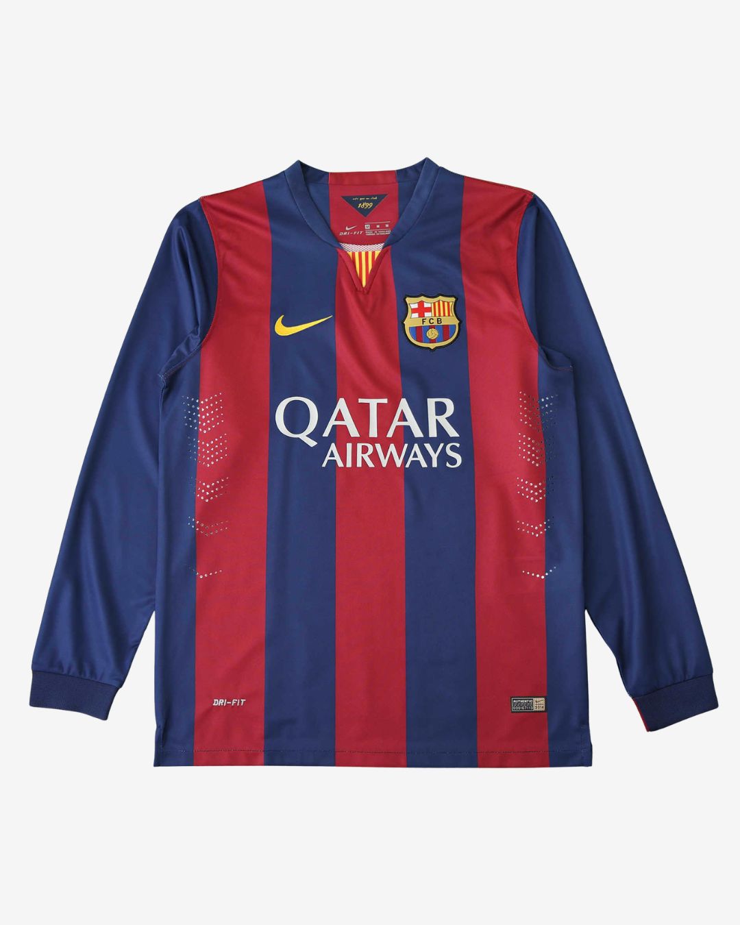 Barcelona 14-15 Home Long Sleeve Retro Jersey