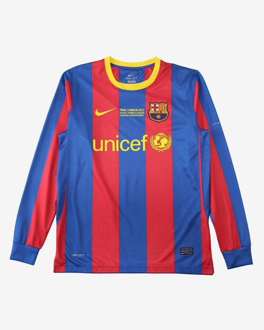 Barcelona 10-11 Home Long Sleeve Retro Jersey