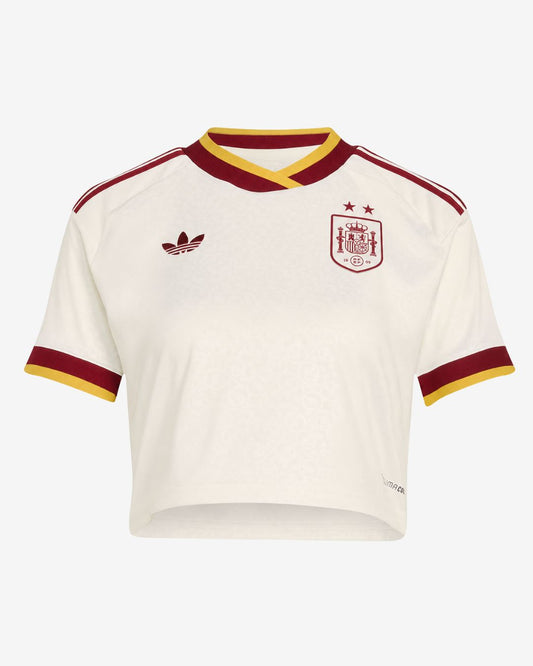 Camiseta Crop Mujer España Segunda Equipación 2026 (2 Estrellas)