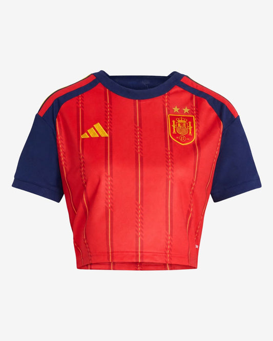 Camiseta Crop Mujer España Primera Equipación 2026 (2 Estrellas)